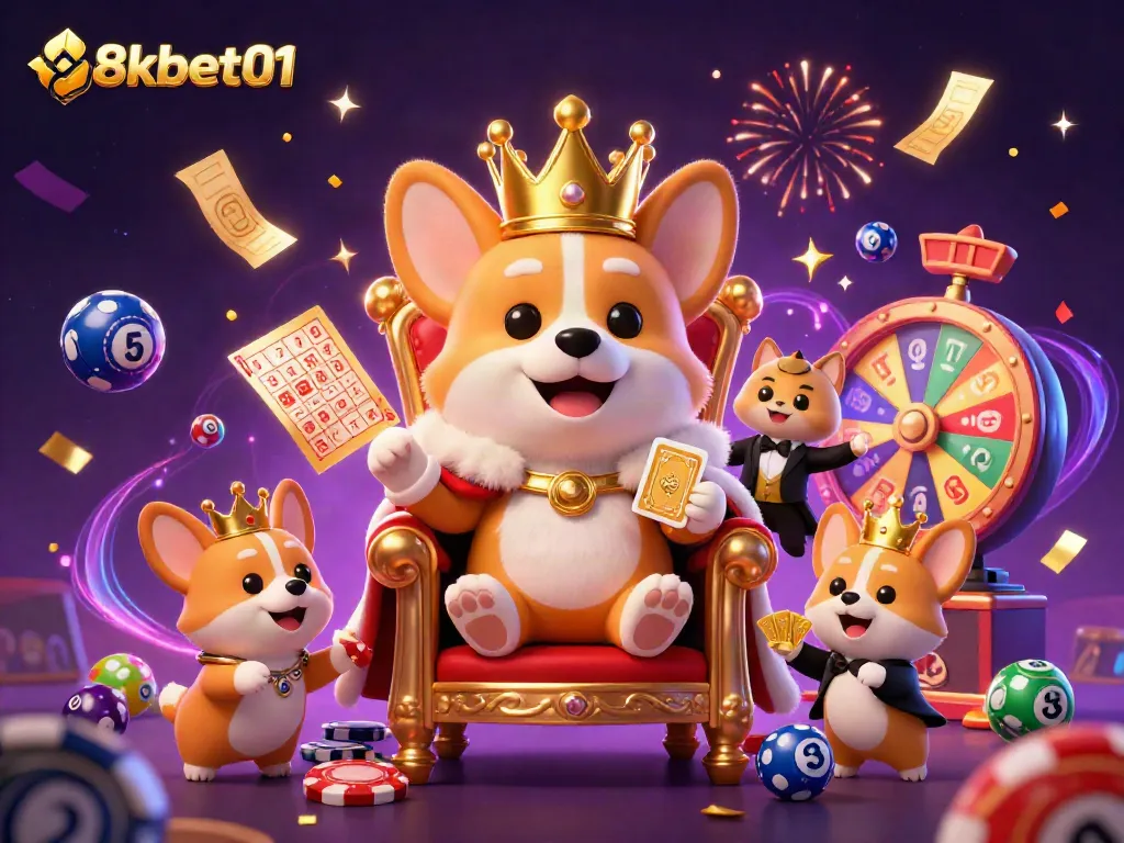 Experience exciting games at 8xbet01 while winning with colorful lottery elements in a vibrant casino setting.