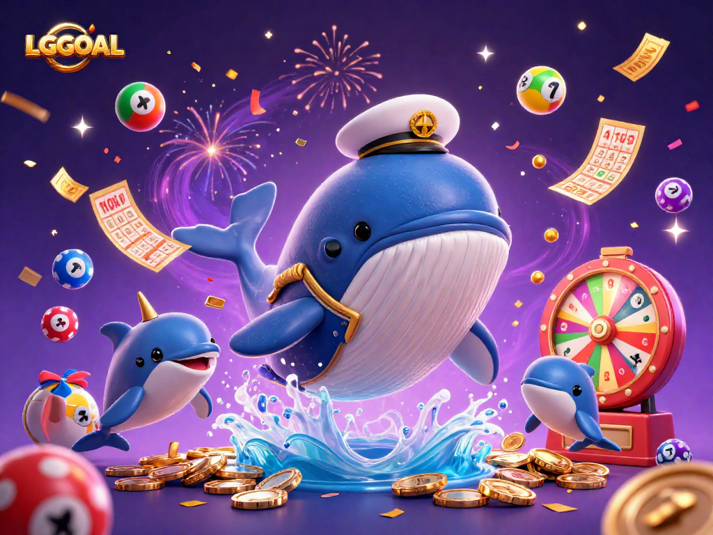 Join the excitement at LGOGOAL with a magical whale and friends celebrating big wins!