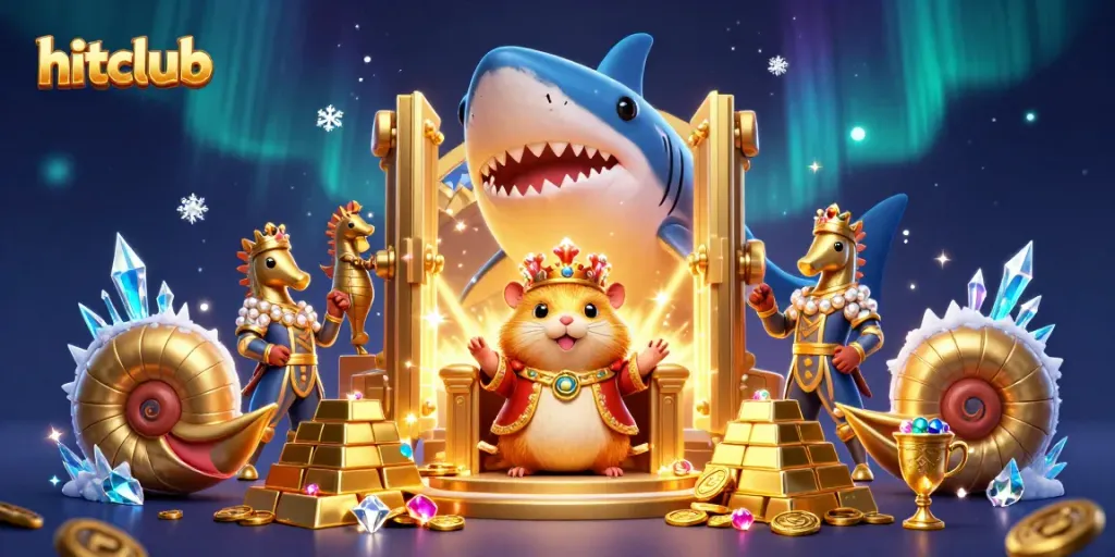 Experience the thrill of hitclub with dynamic treasures and royal characters in this captivating scene