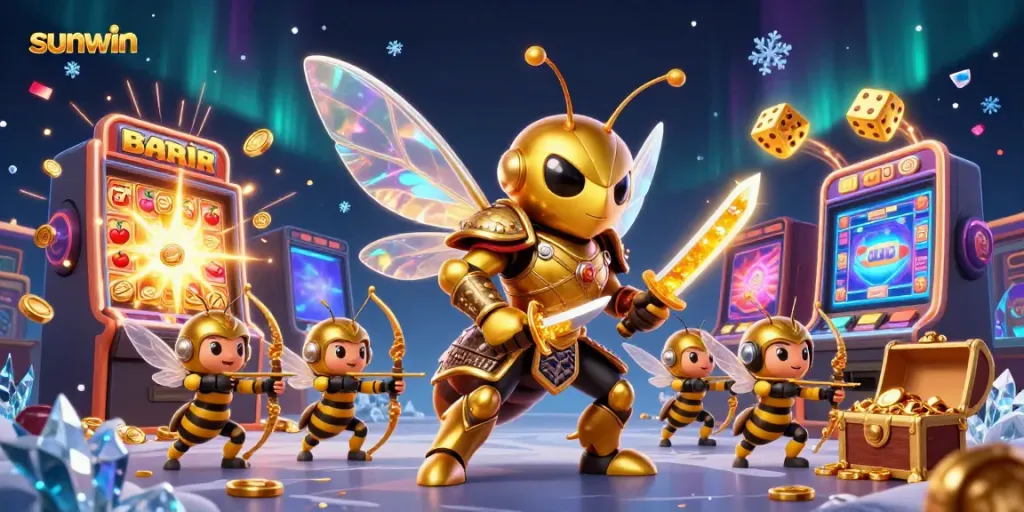 Experience thrilling gameplay at sunwin with vibrant casino elements and exciting character action.