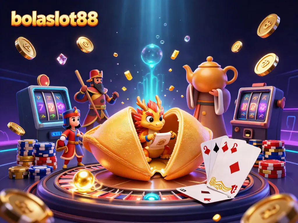 Experience the vibrant excitement of bolaslot88 with golden fortune symbols and lively game elements.