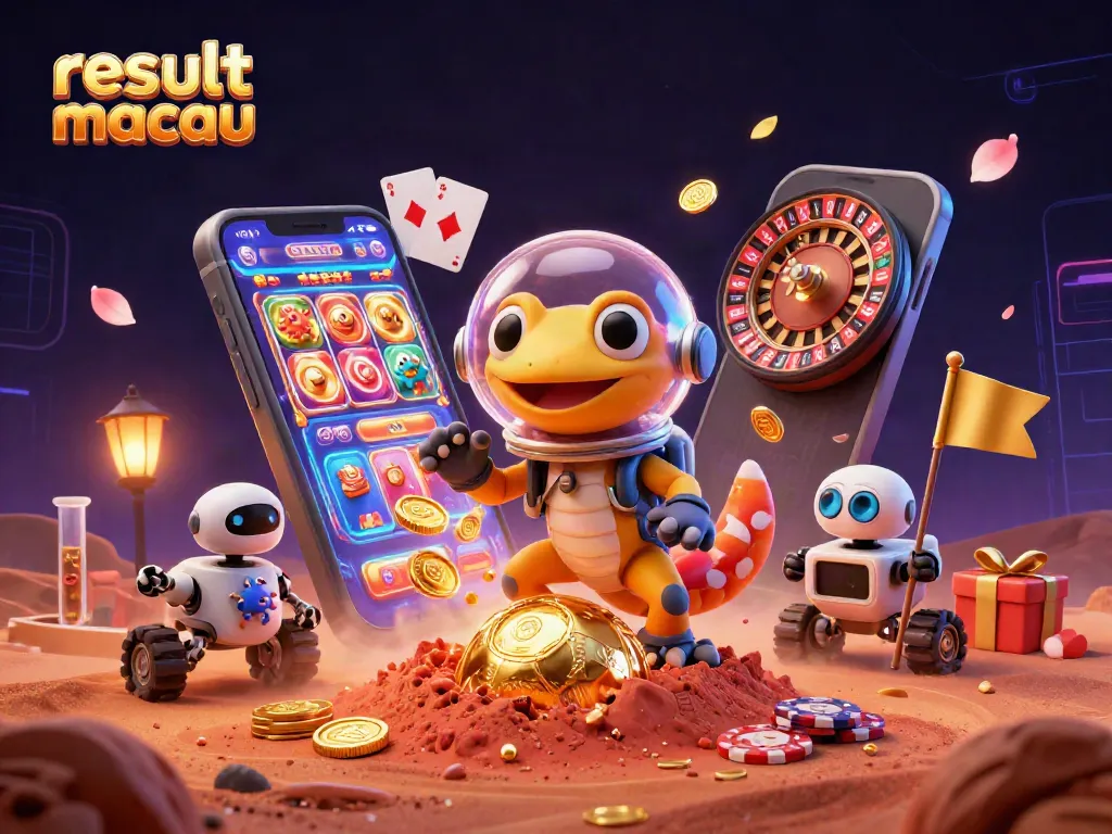 Engage with result macau by enjoying a vibrant casino atmosphere featuring a Martian gecko and interactive gaming elements