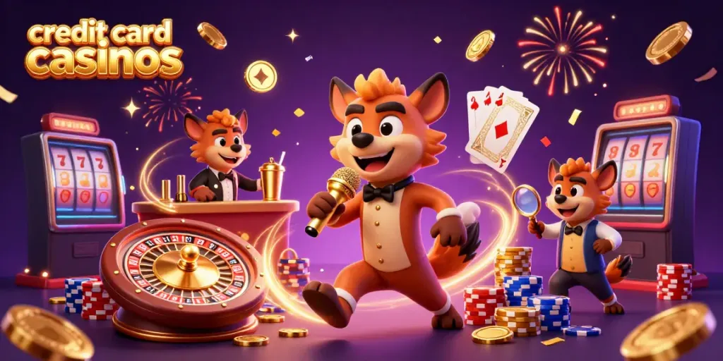 Experience credit card casinos with lively hyenas in a vibrant casino club scene filled with excitement.