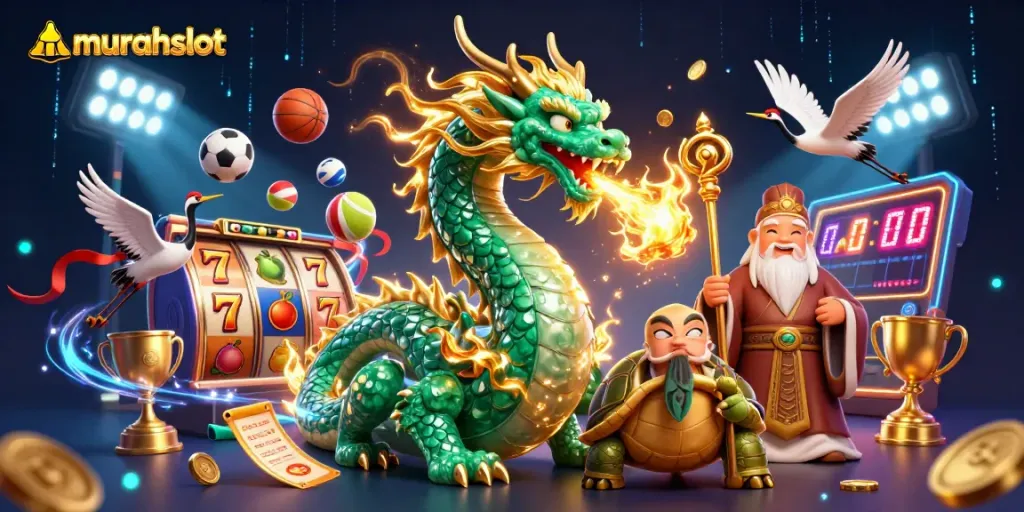 Menangkan jackpot besar dengan murahslot melalui slot bertenaga dan simbol keberuntungan dalam gambar 3D yang menakjubkan.