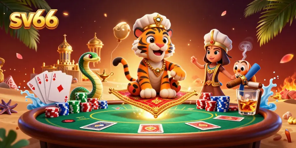 Enhance your gaming adventure at sv66 with a lively casino scene packed with action.