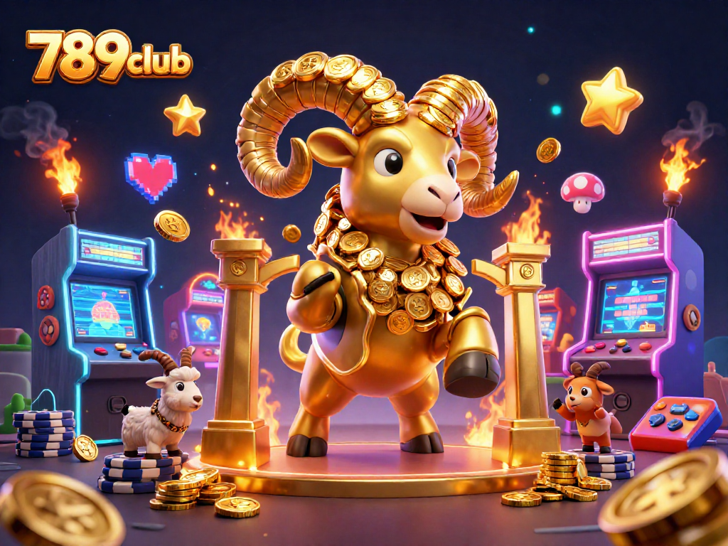 Khám phá 789club với cảnh nền thú vị, ram vàng và máy game ánh sáng rực rỡ