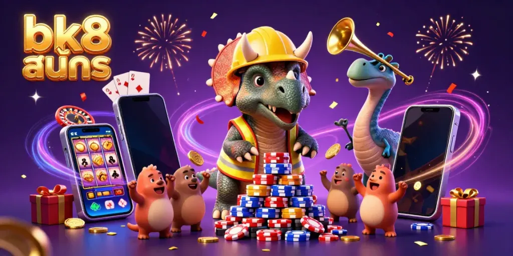 Celebrate at bk8 สมัคร with our fun gambling characters in an exciting casino scene!