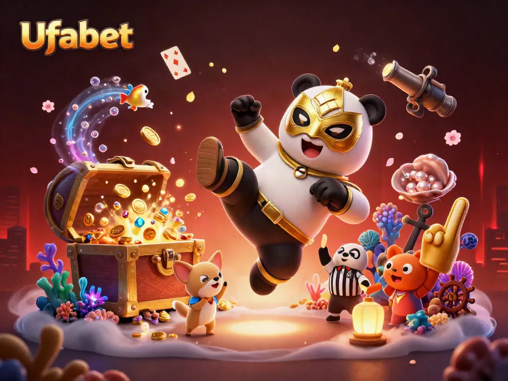 Experience thrilling Ufabet gameplay with vibrant characters and dynamic casino elements.