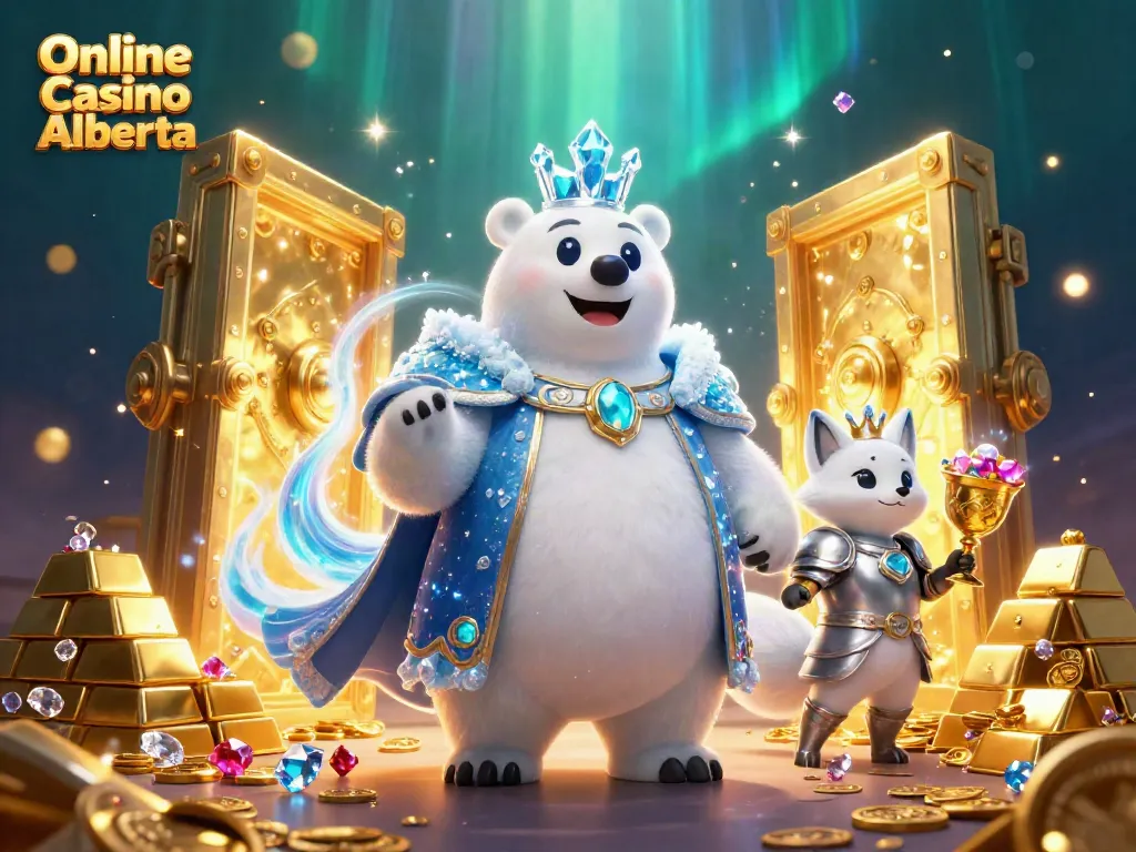 Experience immersive gaming at Online Casino Alberta with the ice king and treasure elements.