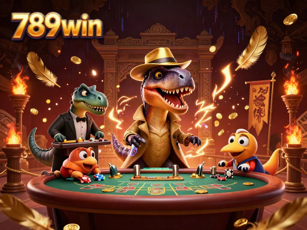 Experience thrilling gameplay at 789win with a 3D velociraptor card counter and plenty of dynamic casino elements.