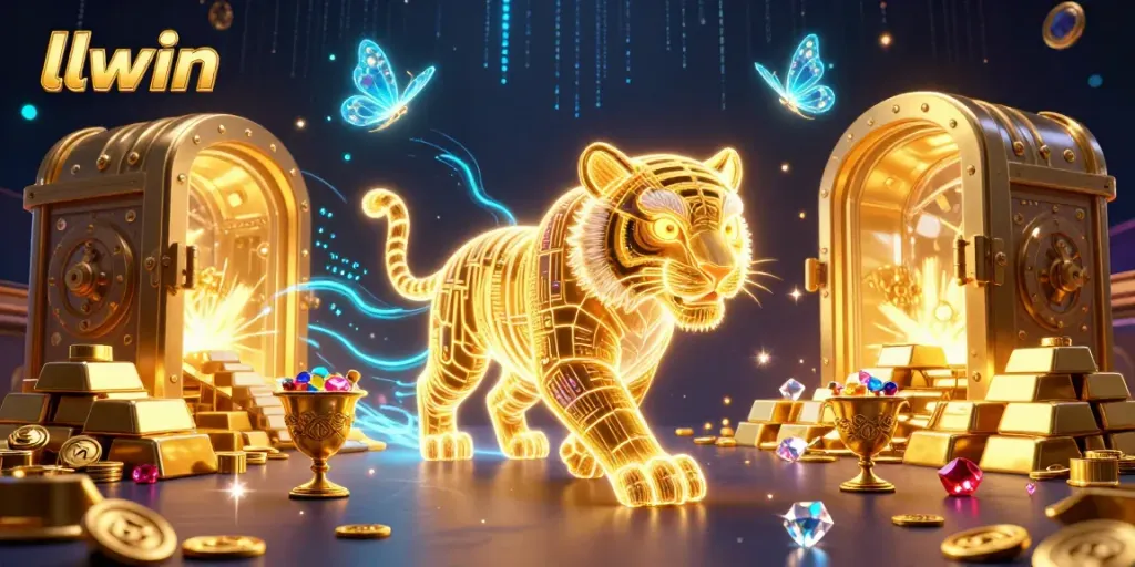 Experience the thrilling energy of llwin's digital casino with its vibrant and colorful scene.