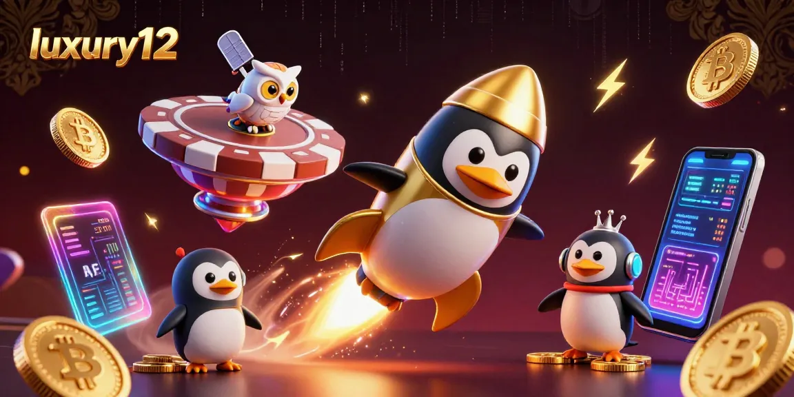 Engage with luxury12 by exploring vibrant casino adventures featuring a golden penguin and crypto elements.