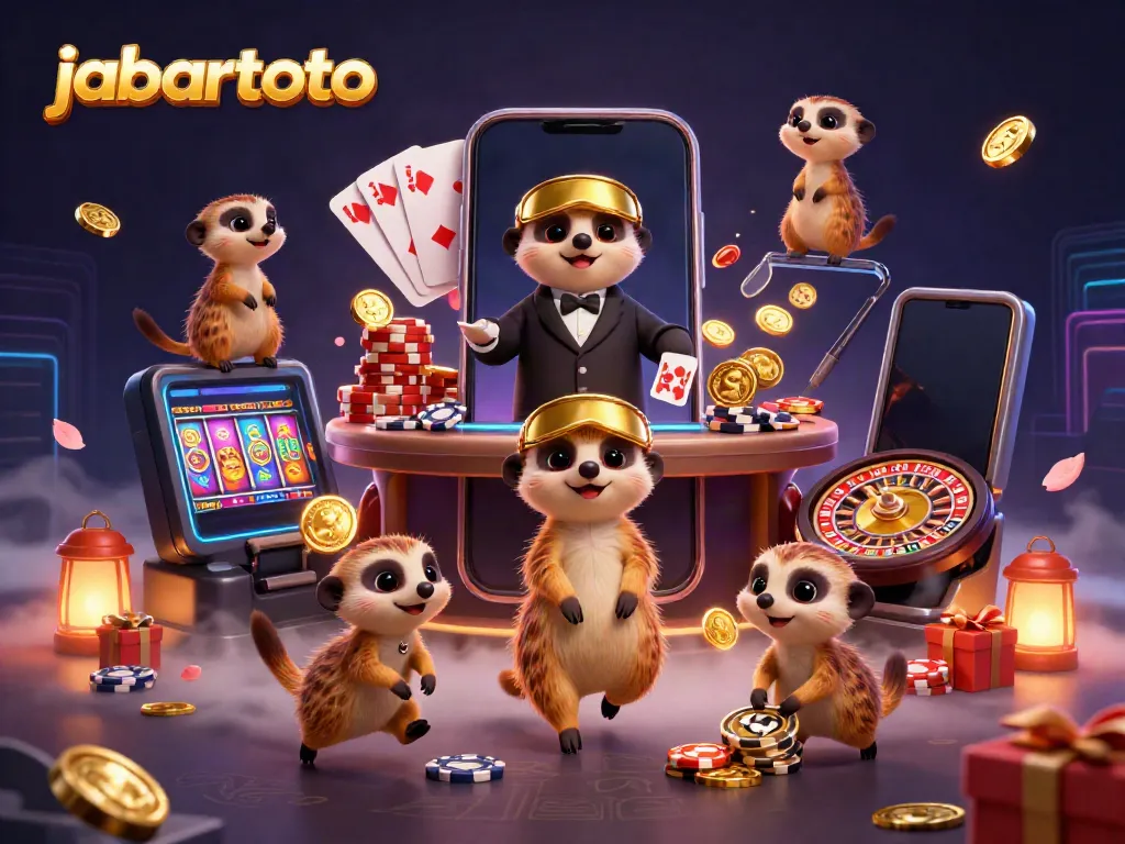 Jabartoto menghadirkan para meerkat yang mengelola kasino dengan karakter lucu dan permainan slot yang memukau.