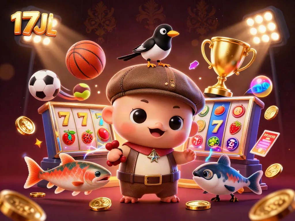 17JL's engaging slot adventure scene with lively characters and dynamic casino elements.
