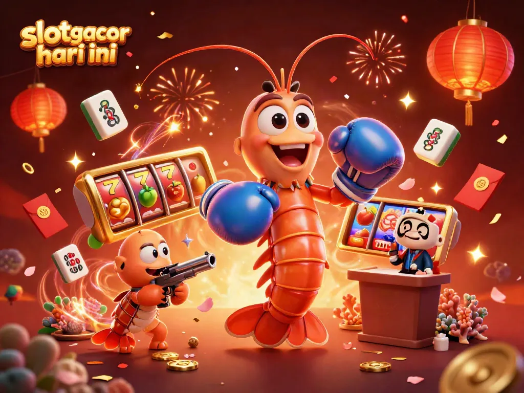Win big today with slot gacor hari ini as vibrant characters celebrate in a casino-themed illustration.