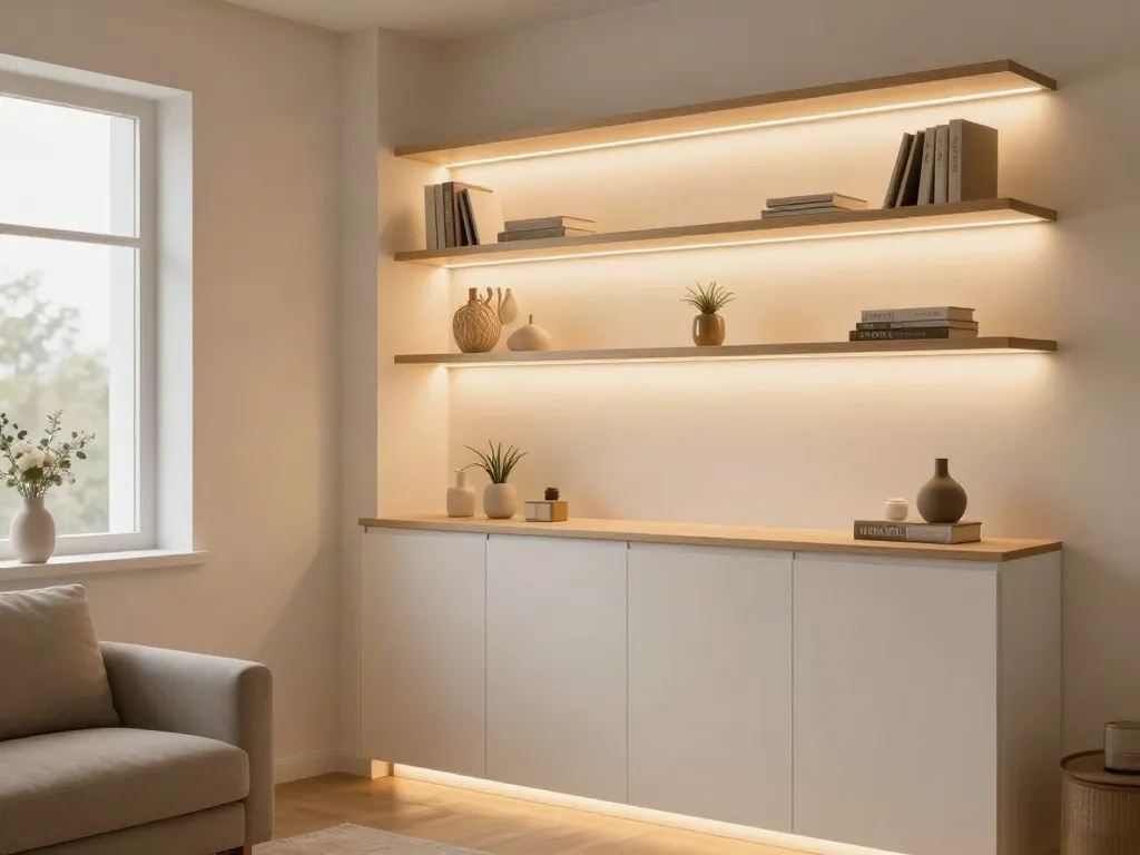 Benzi LED instalate de un profesionist în interior pentru un ambient plăcut