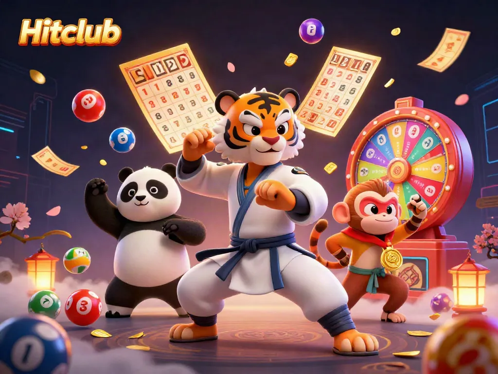 Experience thrilling moments with Hitclub's engaging gaming illustration featuring dynamic characters.