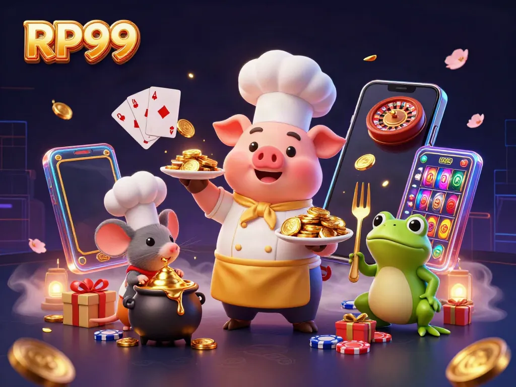 Experience thrilling gameplay with RP99 featuring vibrant characters and dynamic casino elements.