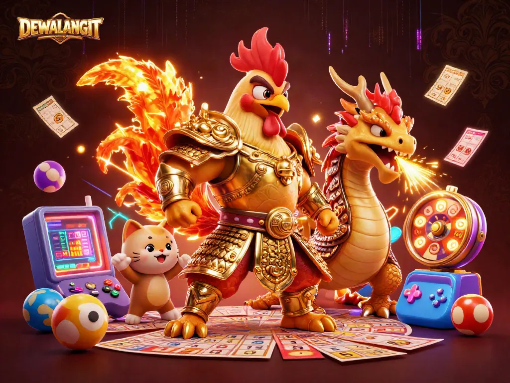 DEWALANGIT memberikan sensasi permainan lotere terbaru dengan karakter kartun yang memukau.