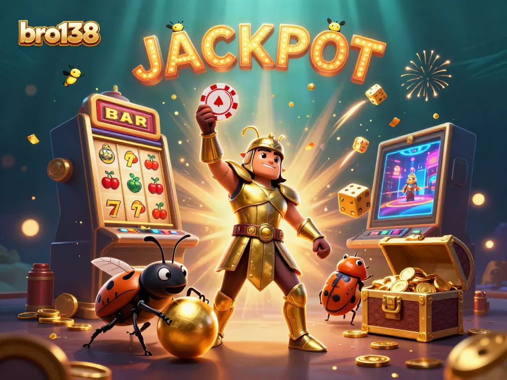 Experience the thrill of bro138 with a winning scene of vibrant slots and joyful characters.
