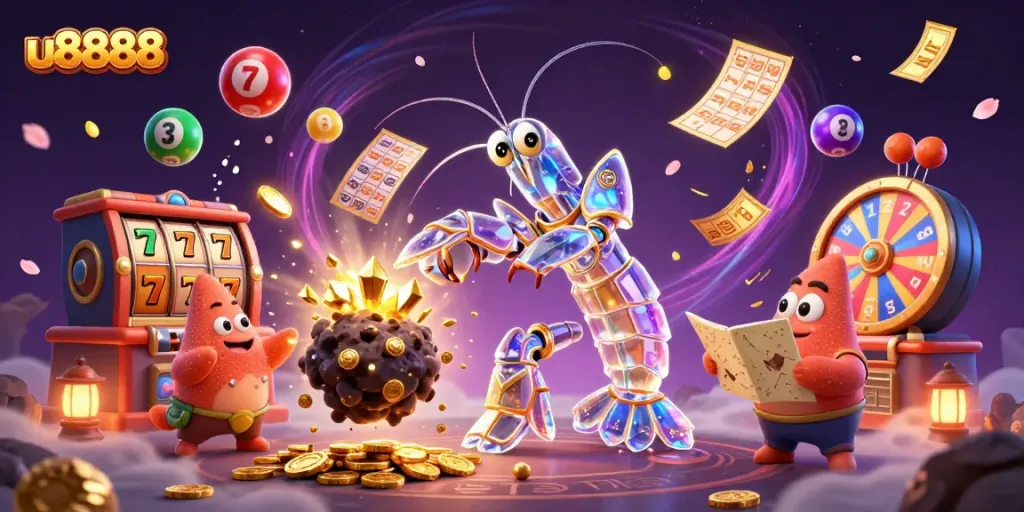 Experience thrilling gameplay and jackpots with u8888 in this vibrant casino scene.