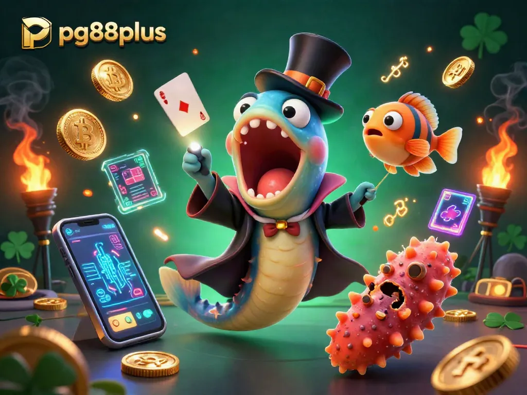 Experience thrilling gaming at pg88plus with vibrant characters and energetic casino elements.