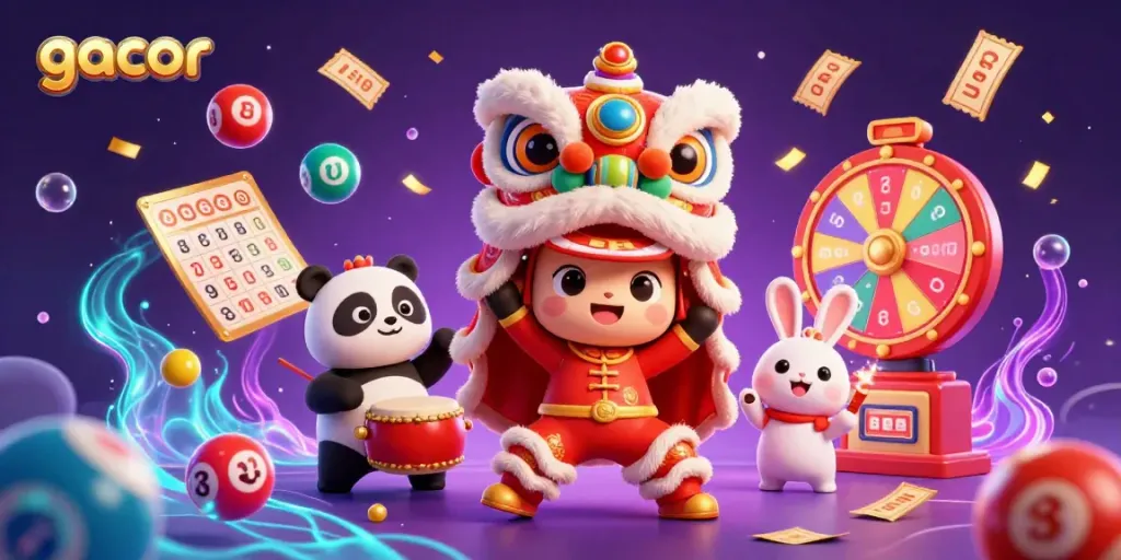 Experience the excitement of gacor slots with vibrant characters and dynamic casino elements.