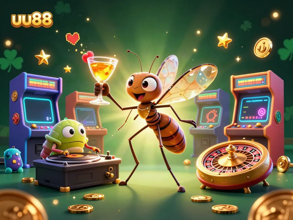 Experience exhilarating gameplay with uu88 at a colorful casino scene featuring animated characters and dynamic gaming elements.