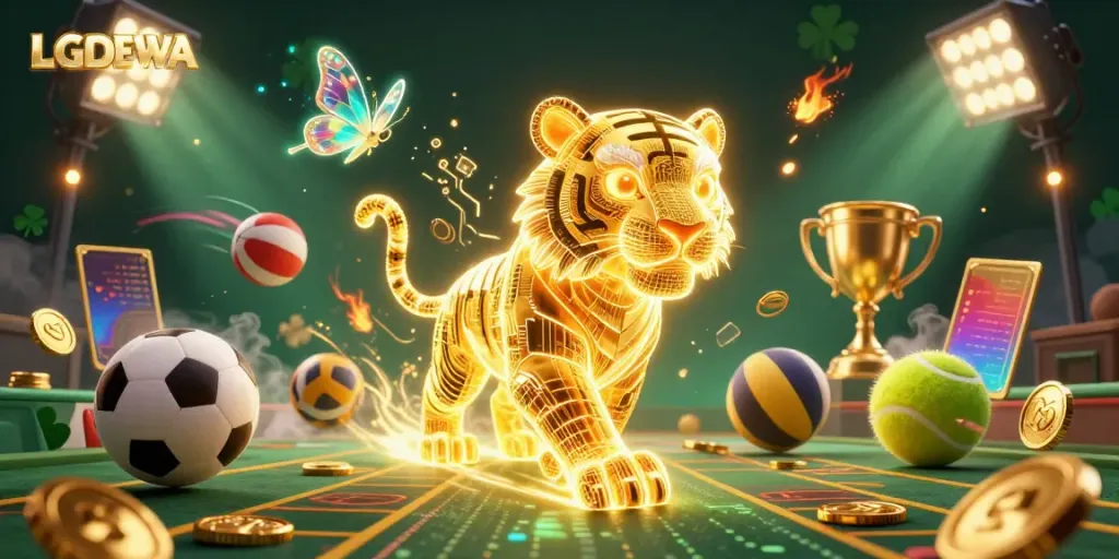 Experience thrilling gameplay with LGODEWA in an energetic digital casino landscape.