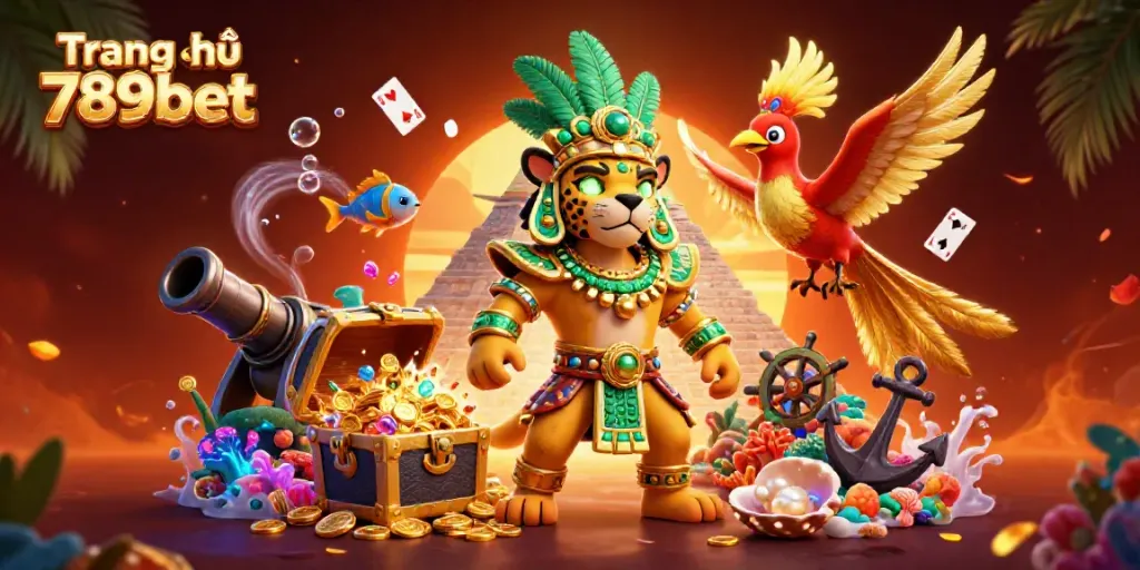 Experience the vibrant gaming scene at Trang chủ 789bet with 3D characters and underwater treasures.