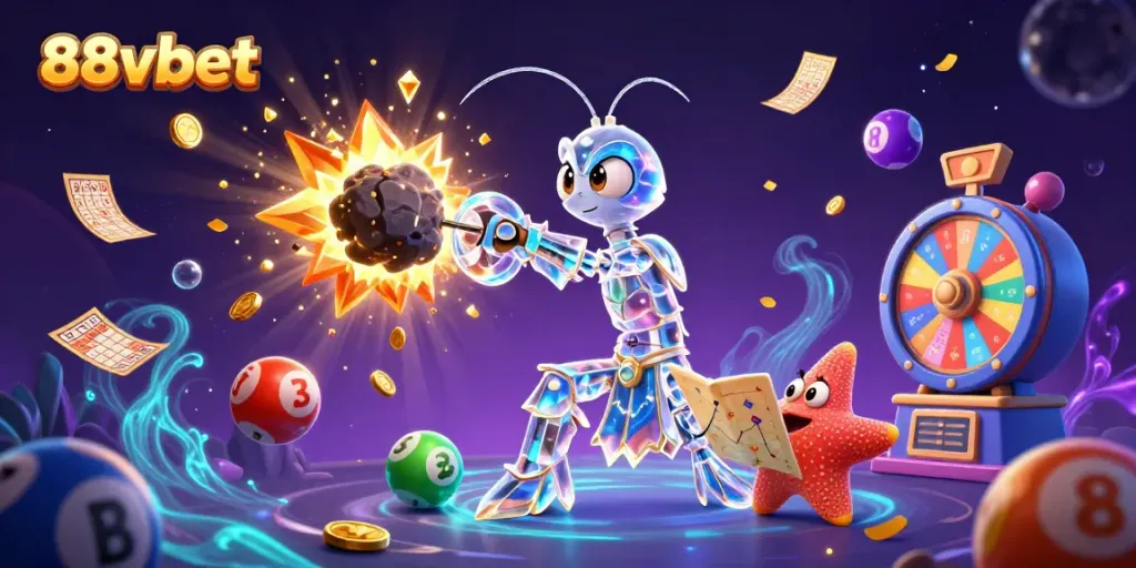 Engage in thrilling gameplay with 88vbet's vibrant casino scene, featuring galactic samurai and animated prizes.