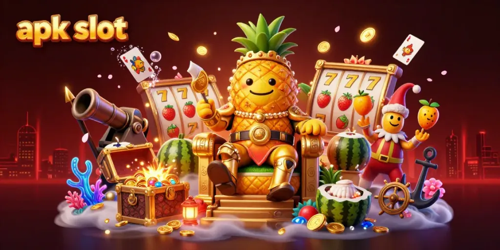 Engage in thrilling gameplay with apk slot featuring a vibrant casino scene and vivid characters.