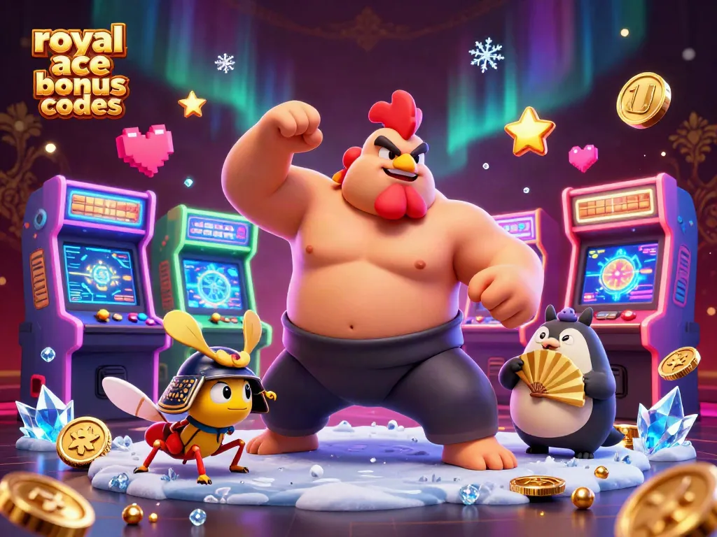 Experience thrilling action with royal ace bonus codes in this vibrant casino scene.
