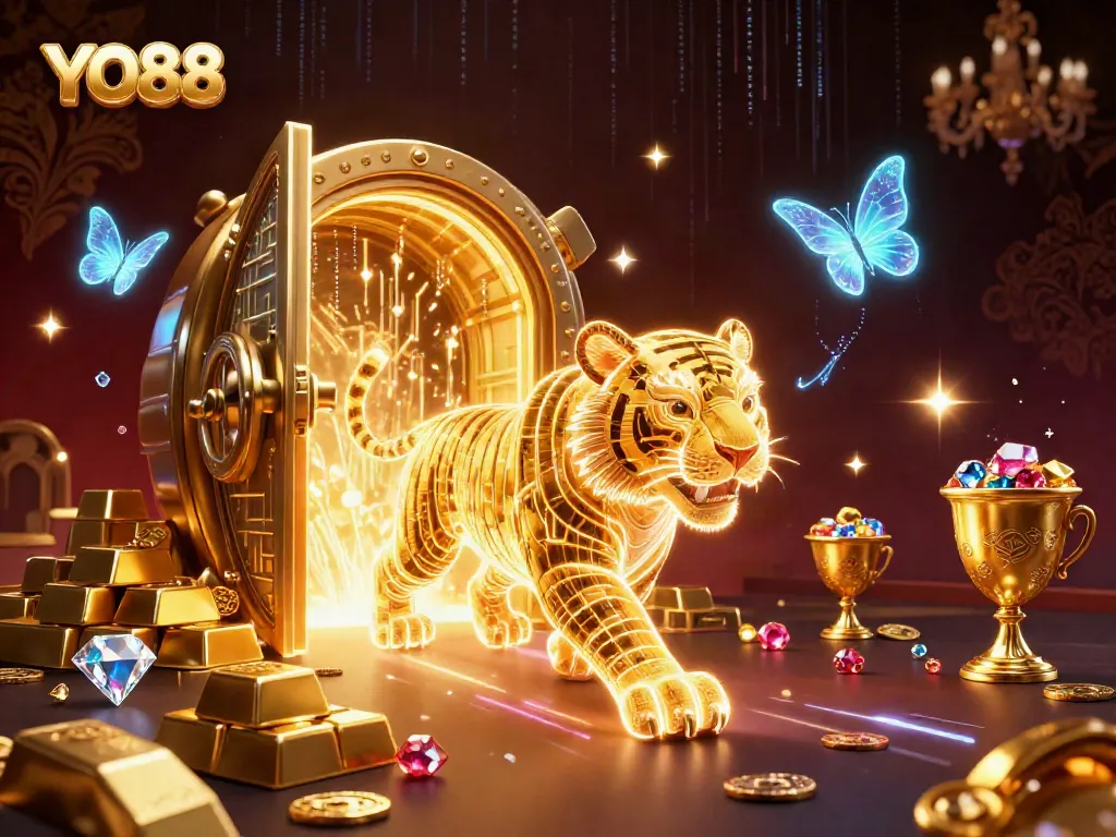 Join the excitement at YO88 with vibrant gaming elements and a dynamic casino atmosphere.